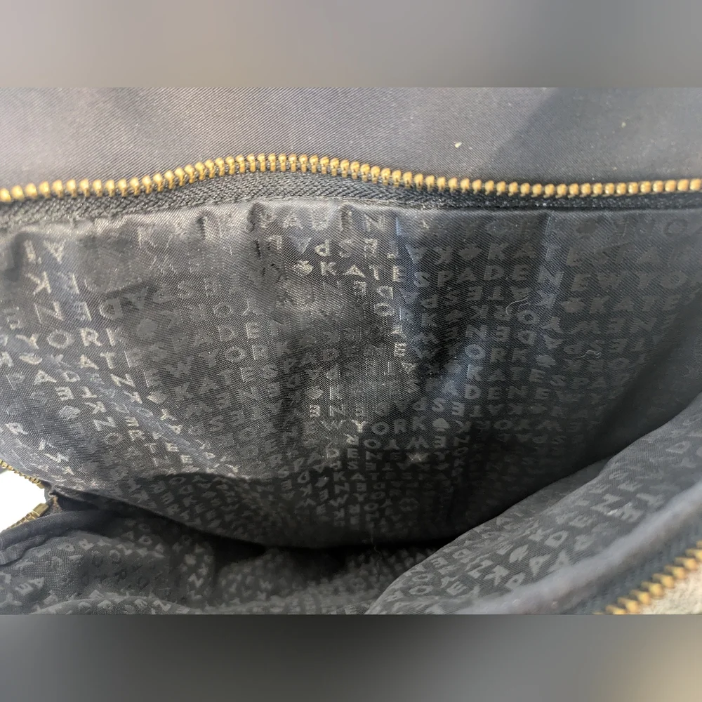 Kate Spade Black Nylon Backpack Laptop Travel Work‎ Bag